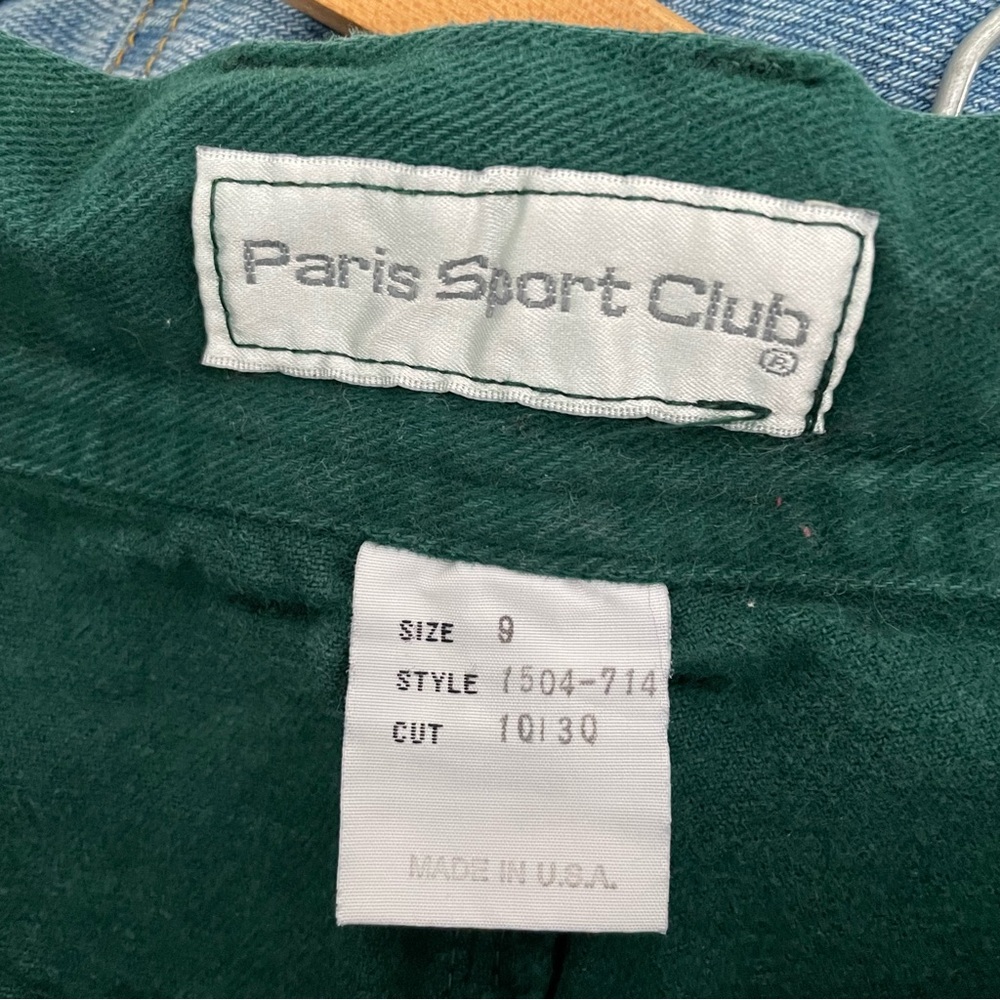 Paris Sport Club | Vintage 90s Forest Green High-Waisted Button-Fly Jeans Shorts - Picture 4 of 6